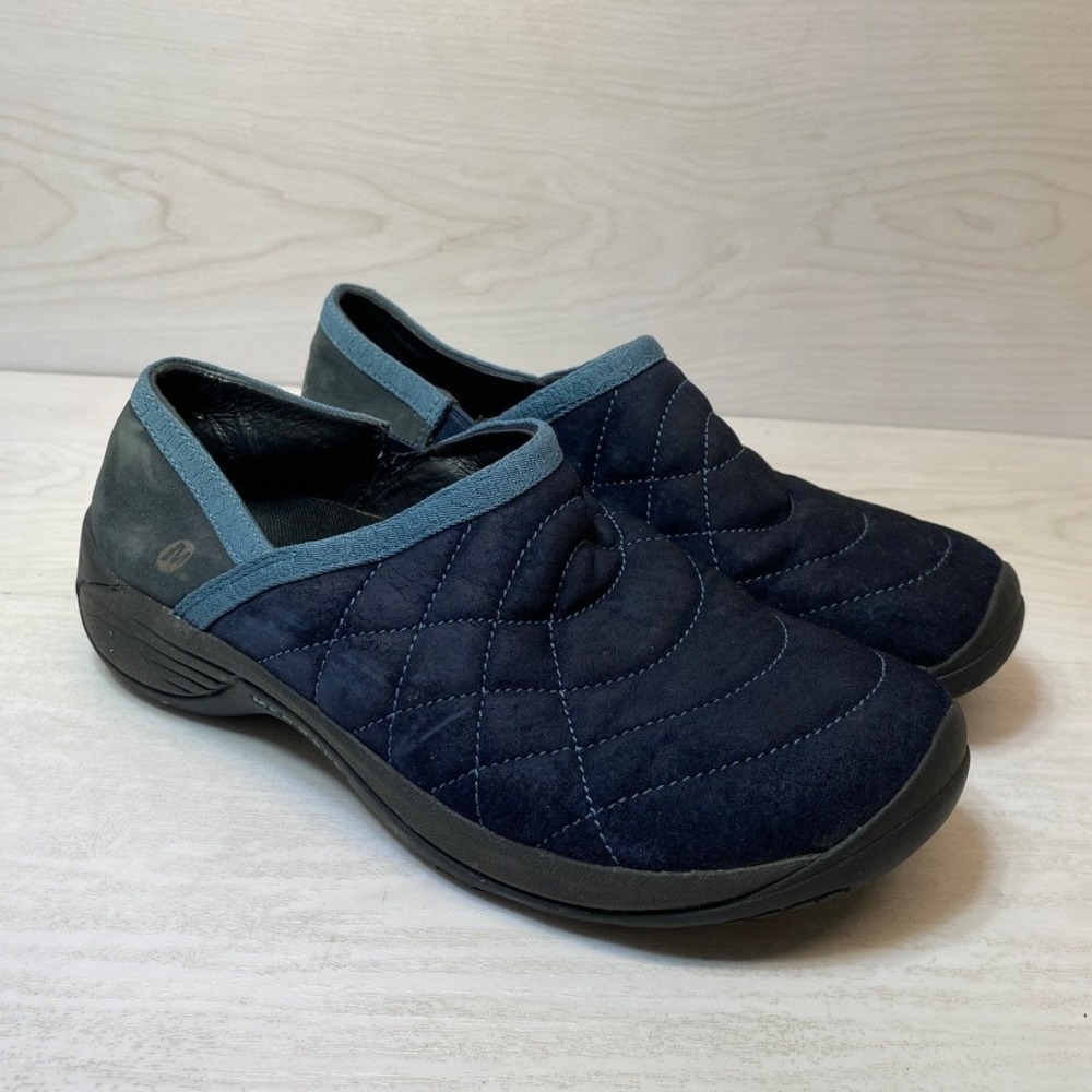 Merrell Womens 10 Encore Quilt Slip On Clog Suede Quilted Air Cushion J66572